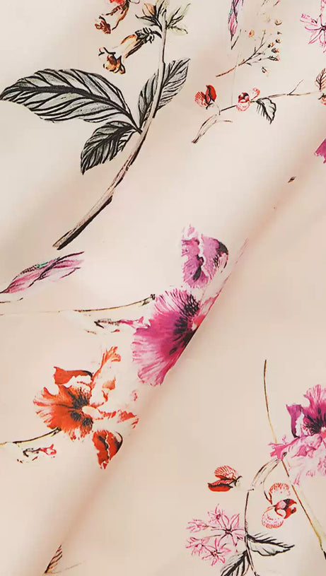 FLORAL PRINT SPAGHETTI STRAP MAXI DRESS