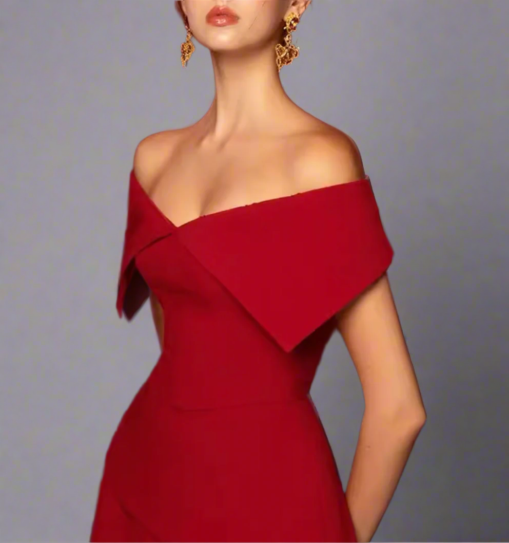 AIIZIE HARPER OFF-SHOULDER SET IN RED - product image