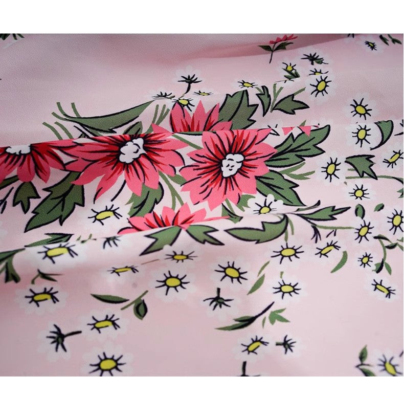 AIIZIE PINK IRREGULAR FLORAL MAXI DRESS - product image
