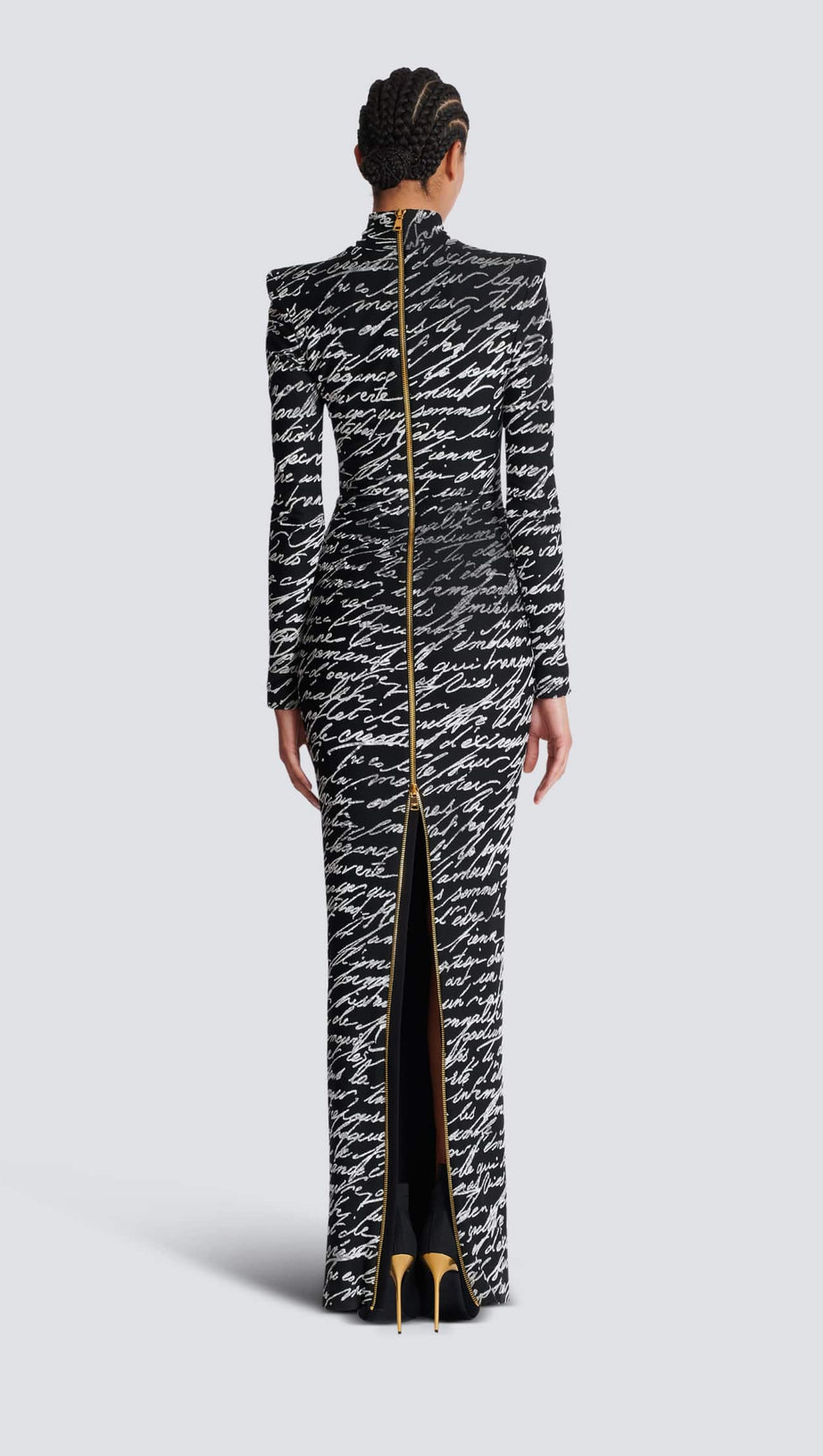 BEXLEY PRINT VELVET LONG SLEEVE MAXI DRESS