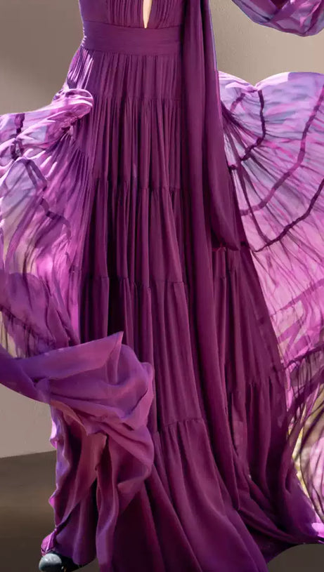 PUEPLE MAXI DRESS: SLIM - FIT, LUXURY EVENING GOWN FOR GRACE