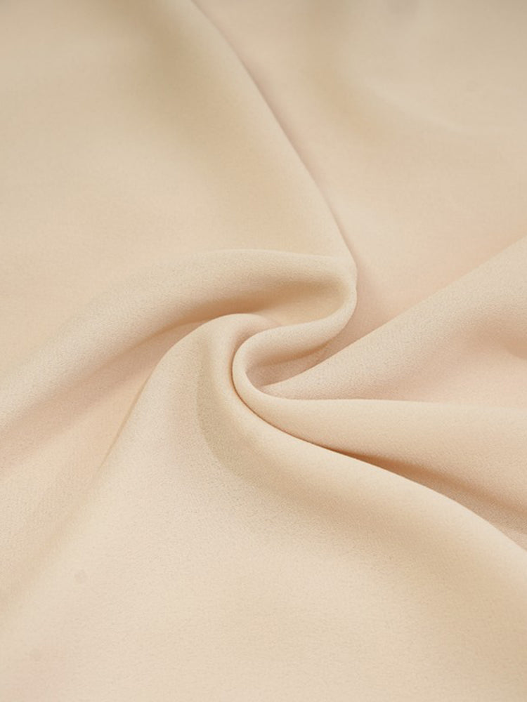 AIIZIE BEIGE V - NECK PUFF SLEEVE MAXI DRESS WITH WAISTBAND - product image