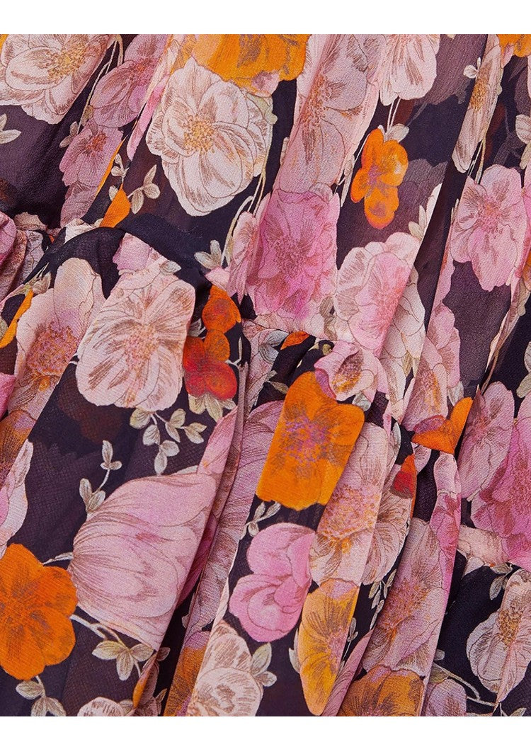AIIZIE FLORAL PRINT RUFFLED MAXI DRESS WITH SLEEVELESS DESIGN - product image