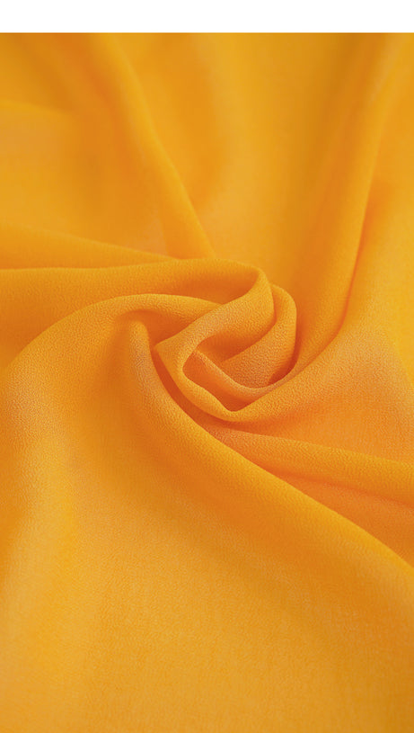 YELLOW OFF SHOULDER CHIFFON MAXI DRESS WITH PUFF SLEEVES