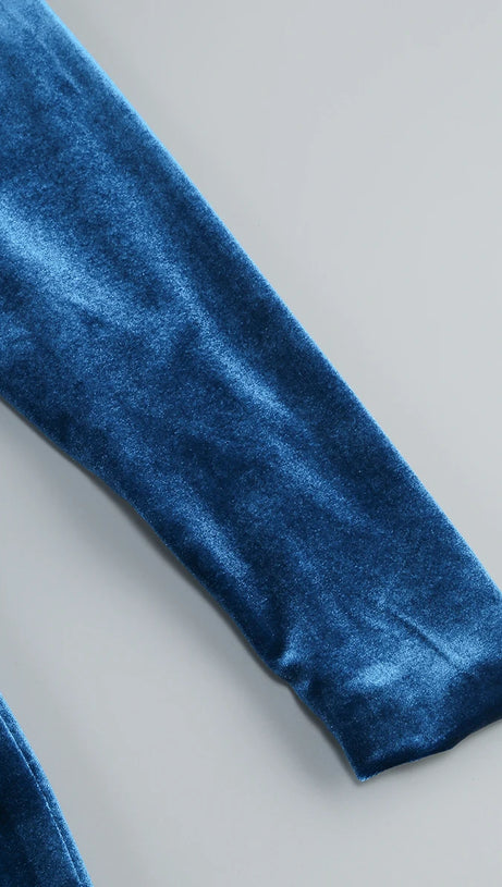 Gianni – Maxikleid aus Samt mit One-Shoulder-Ausschnitt und Cut-outs