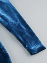 Gianni One Shoulder Velvet Cutout Maxi Dress