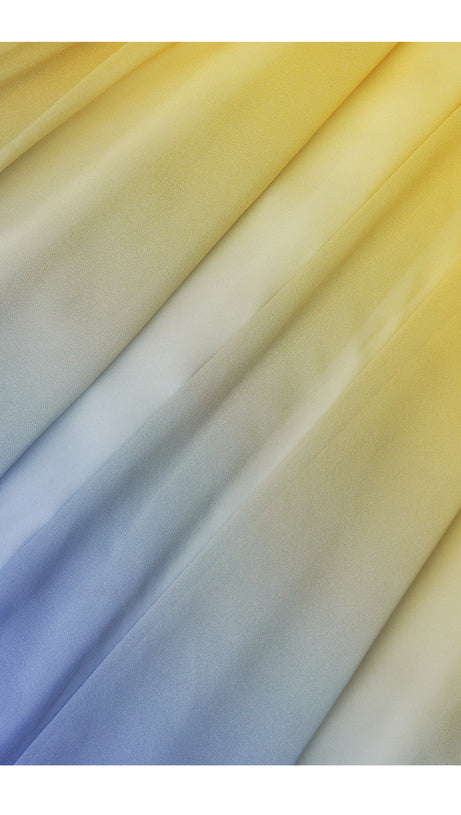 NICHE GRADIENT YELLOW LONG  MAXI DRESS