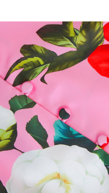 CHARMING PINK FLORAL MAXI DRESS