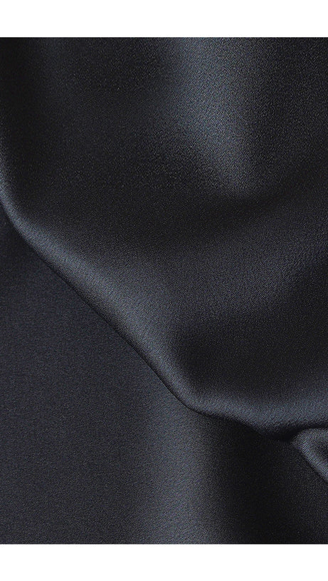 ELEGANT BUTTERFLY - PRINTED MAXI DRESS WITH BELT AND SHEER SLEEVES