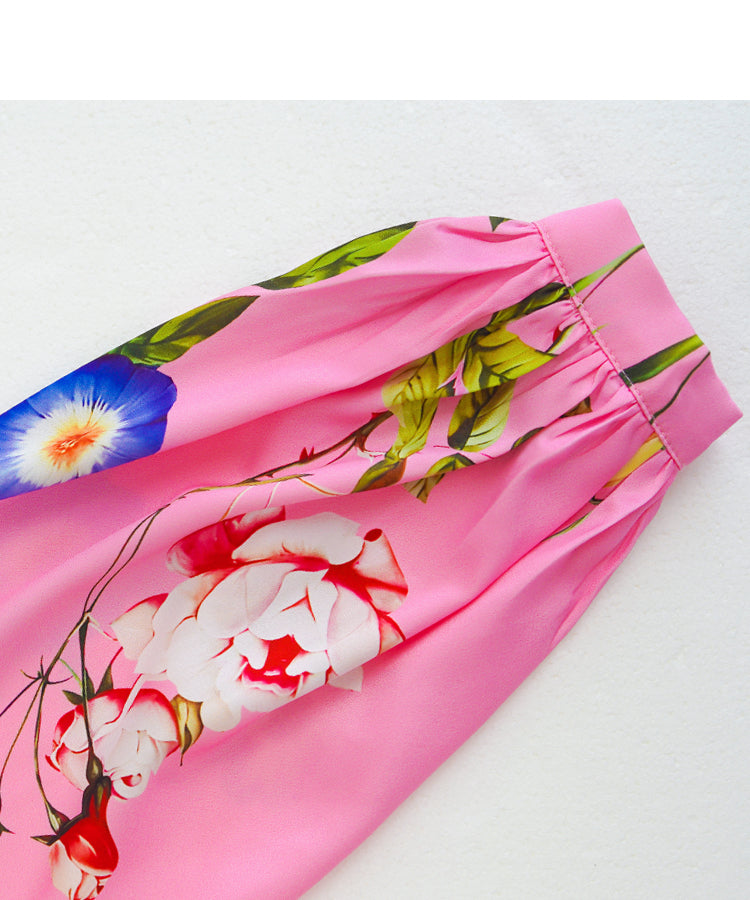 AIIZIE CHARMING PINK FLORAL MAXI DRESS - product image