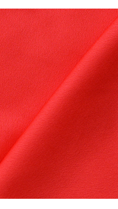 RED FLORAL AND POLKA DOT MAXI DRESS WITH LONG SLEEVES