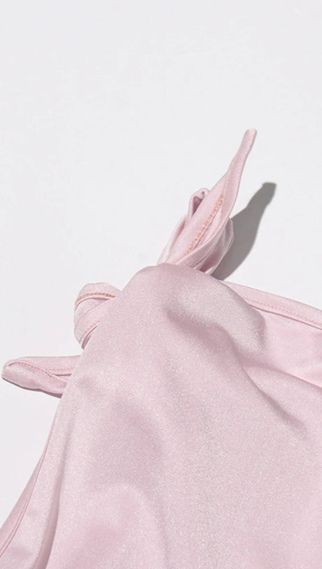 Halbformales Midikleid „Eileen Pink“ mit 3D-Blumen