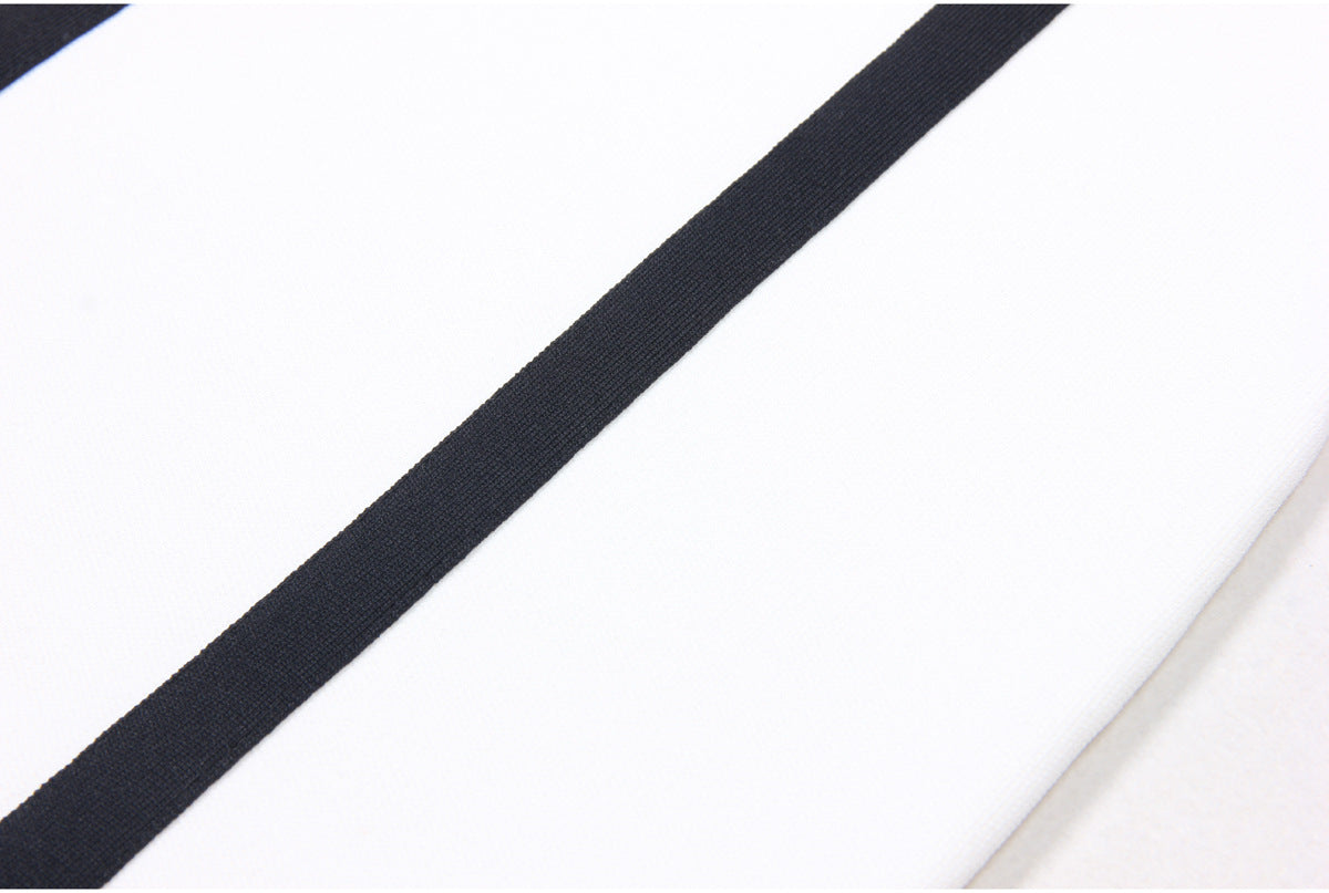 FLOWER KNITTED MINI DRESS IN WHITE