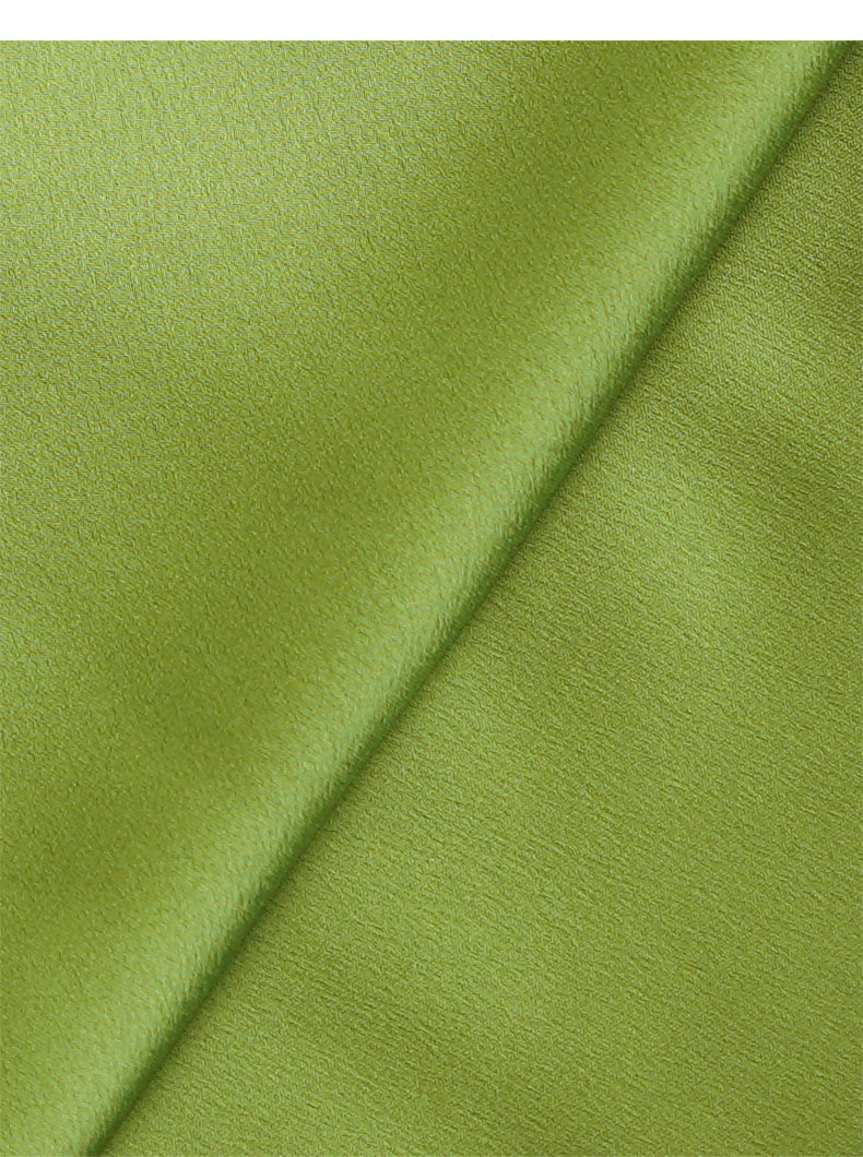 AIIZIE GREEN CHIFFON MAXI DRESS WITH YELLOW BELT AND SHEER SLEEVES - product image