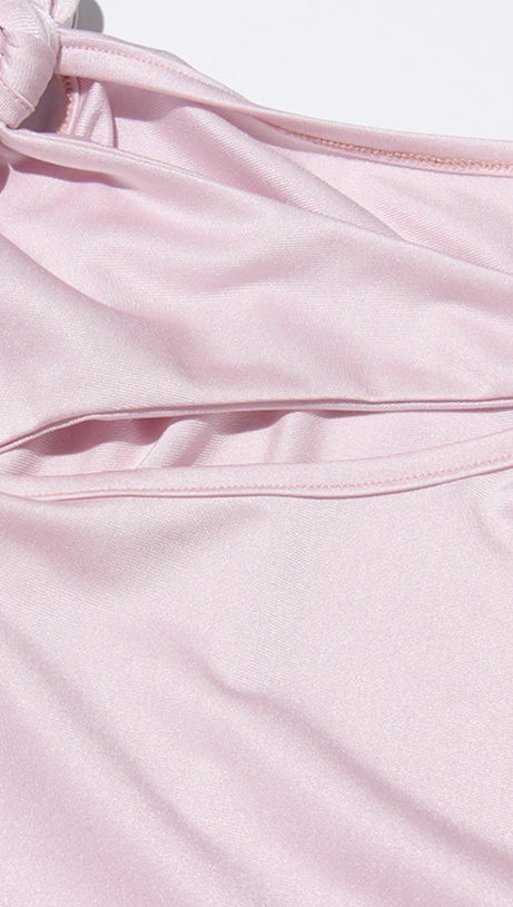 Halbformales Midikleid „Eileen Pink“ mit 3D-Blumen