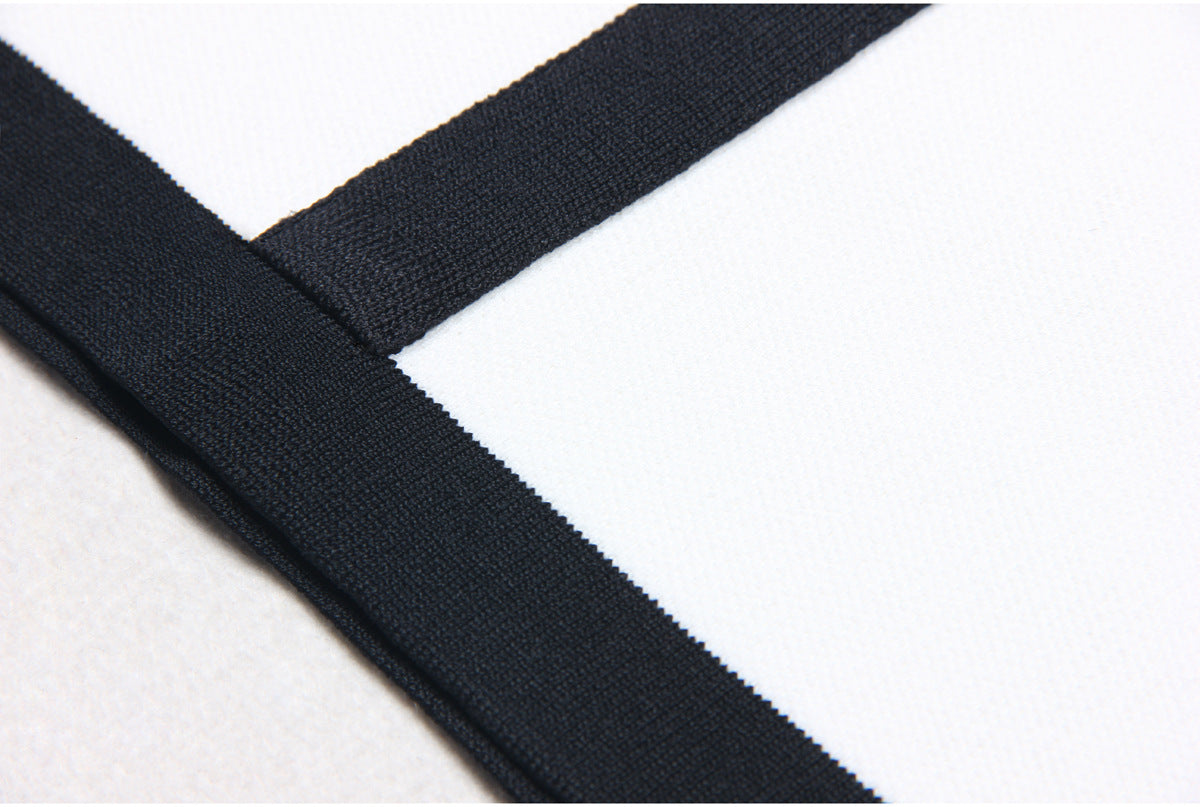 FLOWER KNITTED MINI DRESS IN WHITE