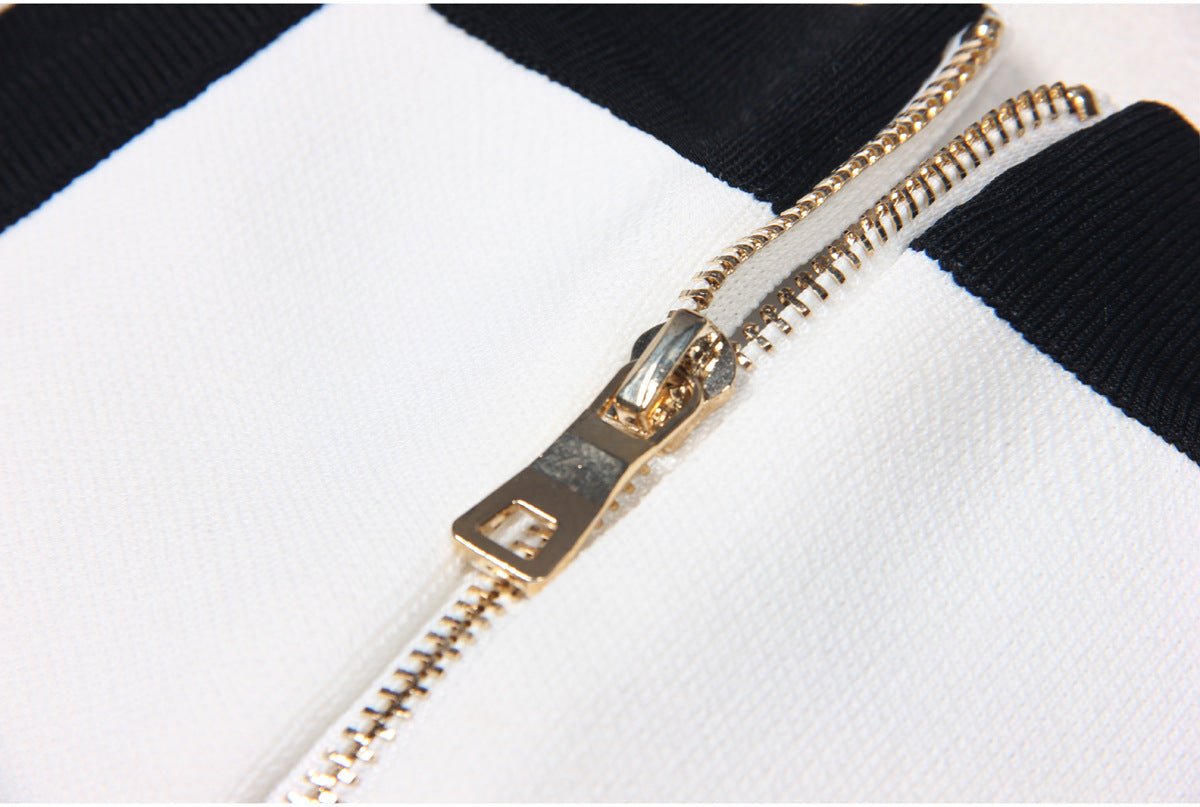 FLOWER KNITTED MINI DRESS IN WHITE