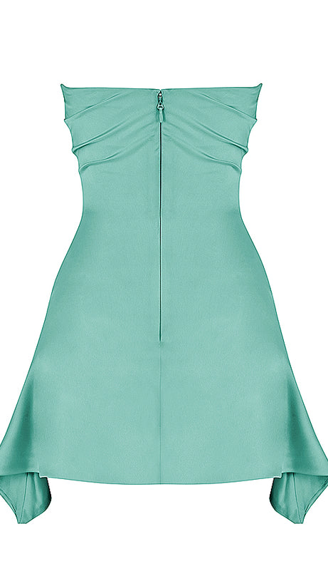 MINI ABITO DRAPPEGGIATO SENZA SPALLINE JADE