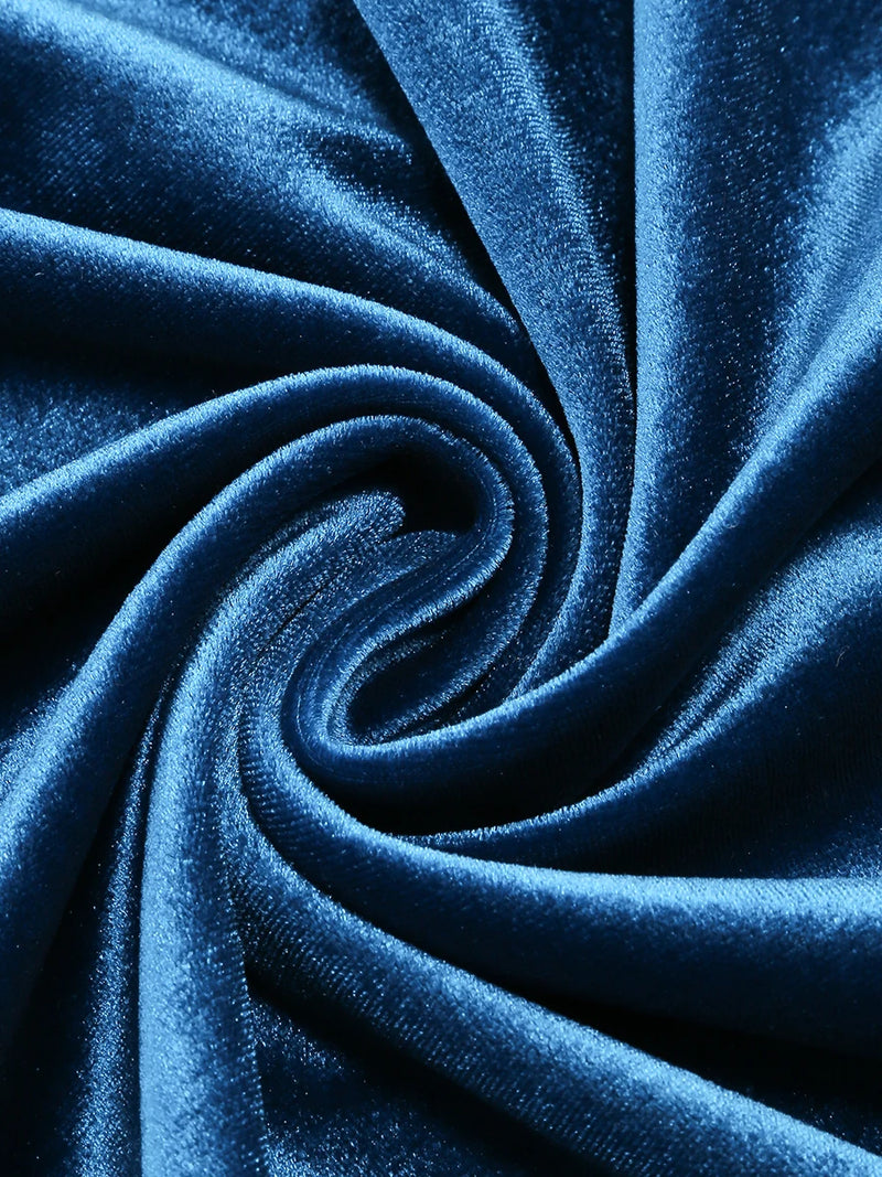 Gianni One Shoulder Velvet Cutout Maxi Dress