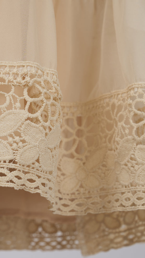 AIIZIE APRICOT LACE - TRIMMED TIERED FALL DRESS - product image