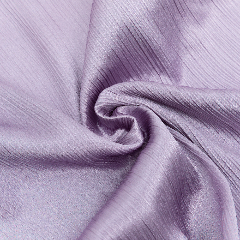 AIIZIE LILAC RUFFLE TRIM ASYMMETRICAL HEM SATIN MIDI DRESS - product image