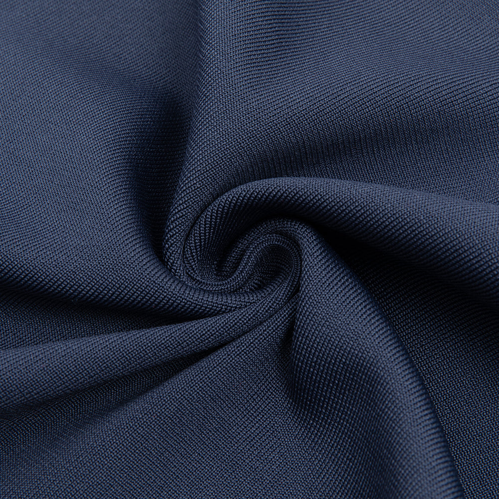 AIIZIE DRAPED BARDOT MAXI DRESS IN NAVY BLUE - product image