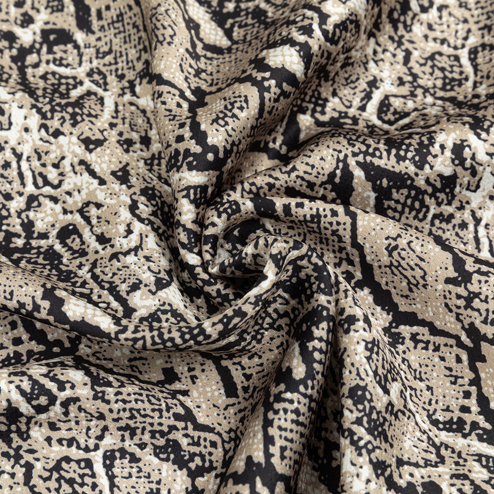 AIIZIE SNAKE PRINT LANTERN SLEEVE MERMAID HEM MAXI DRESS - product image