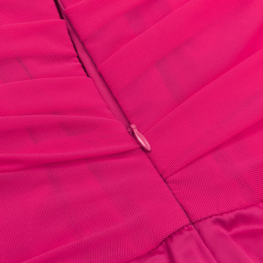 Satin-Träger-Korsettkleid in Pink 