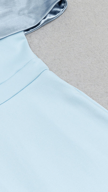 EMBELLISHED SILK SATIN MIDI DRESS