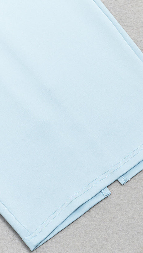 EMBELLISHED SILK SATIN MIDI DRESS