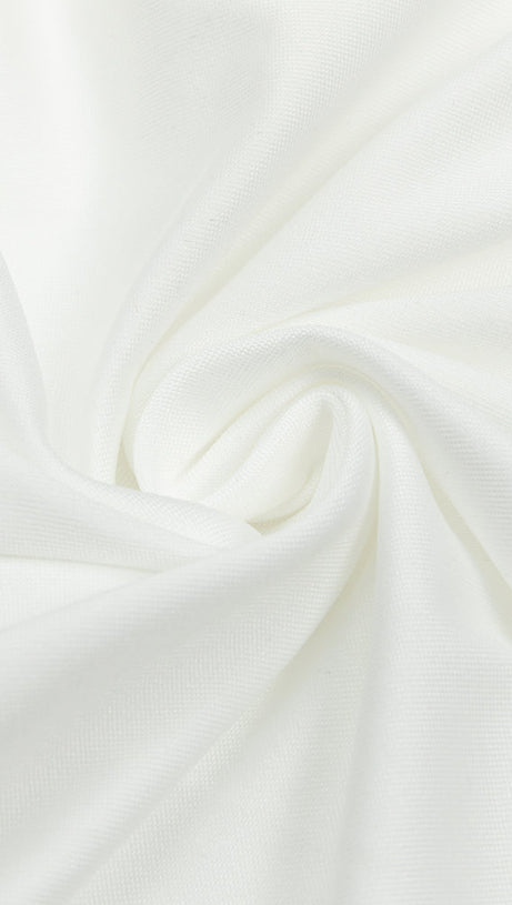 ABITO BIANCO CON MONOMANICA E VITA A TORSIONE