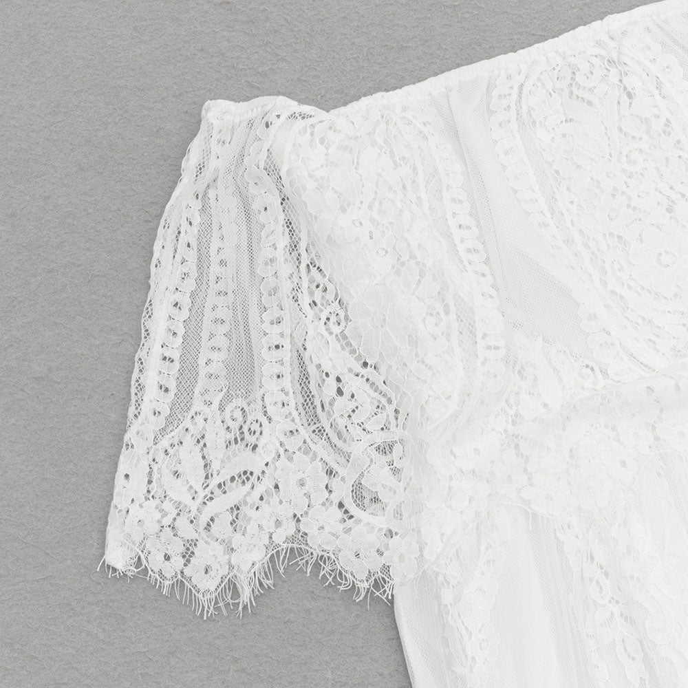 AIIZIE LACE OFF SHOULDER MAXI DRESS - product image