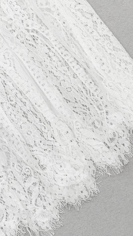 LACE OFF SHOULDER MAXI DRESS