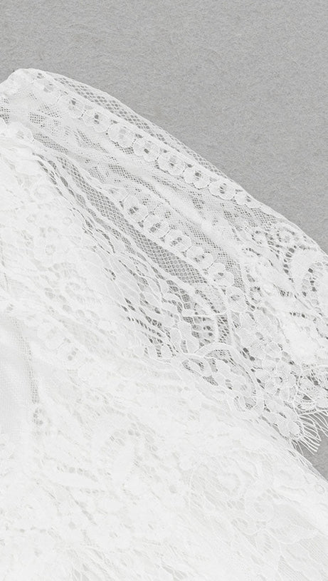 LACE OFF SHOULDER MAXI DRESS