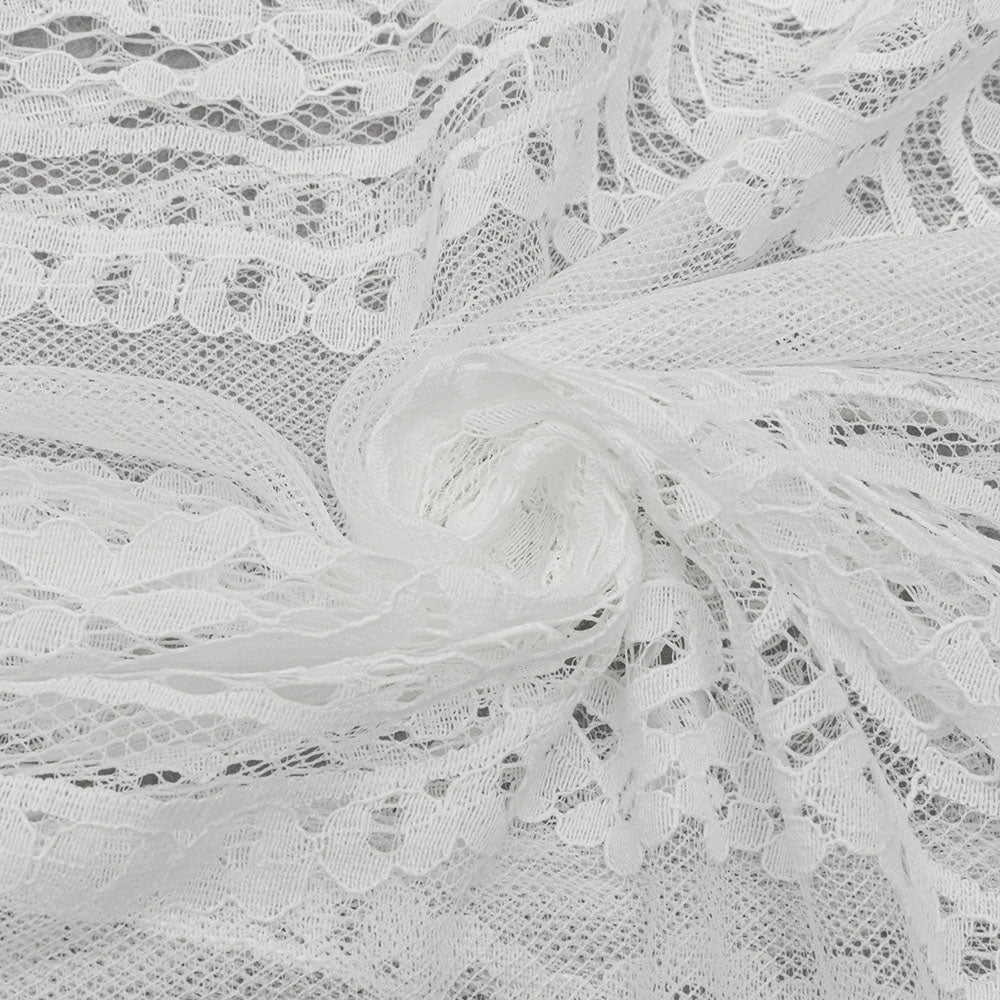 Schulterfreies Maxikleid aus Spitze 
