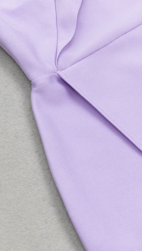 MIDIKLEID MIT ONE-SHOULDER-DETAIL LAVENDEL 