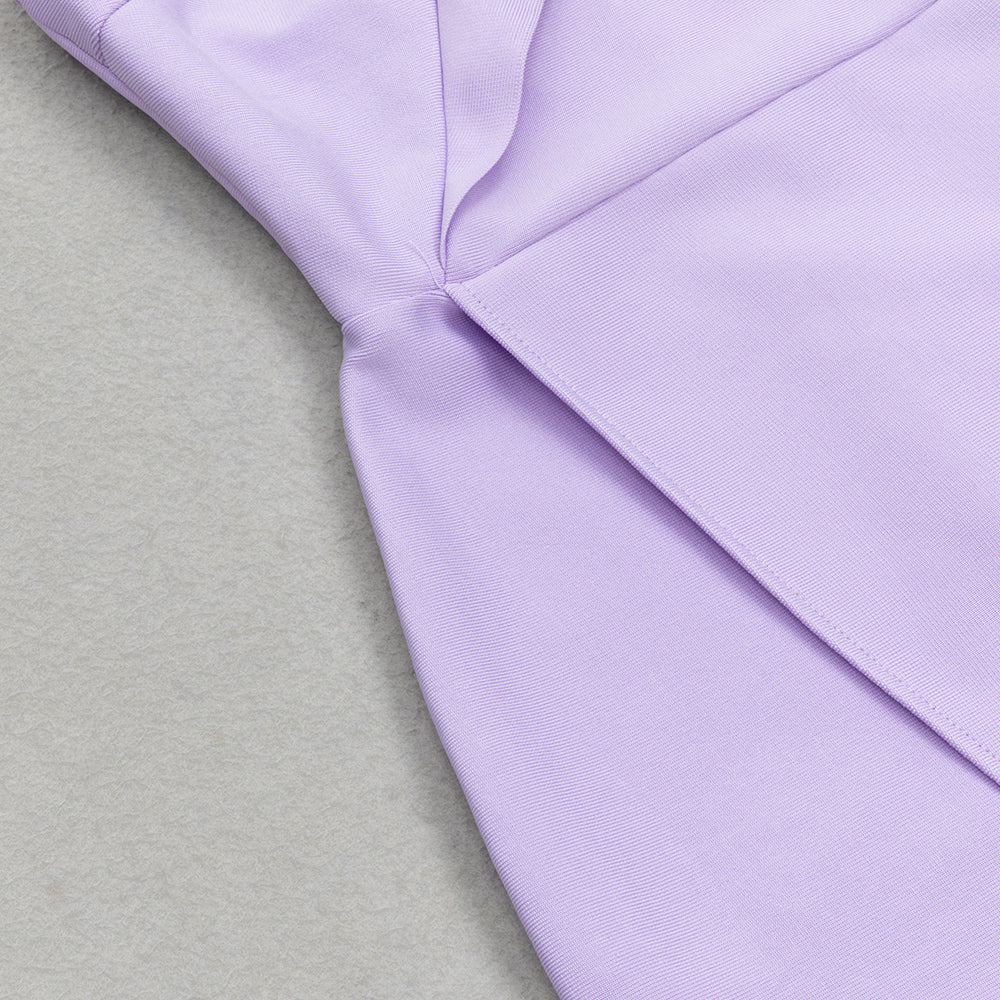 MIDIKLEID MIT ONE-SHOULDER-DETAIL LAVENDEL 