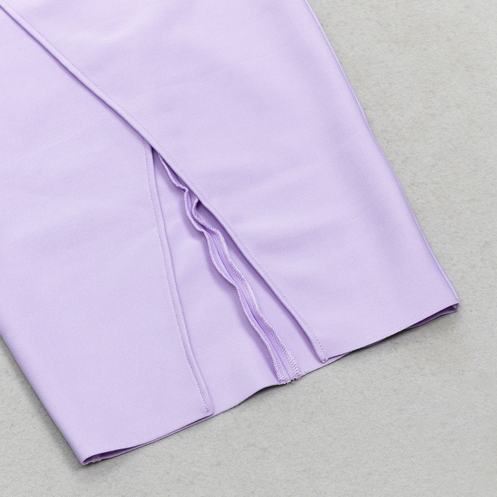 MIDIKLEID MIT ONE-SHOULDER-DETAIL LAVENDEL 