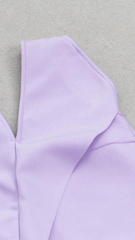MIDIKLEID MIT ONE-SHOULDER-DETAIL LAVENDEL 