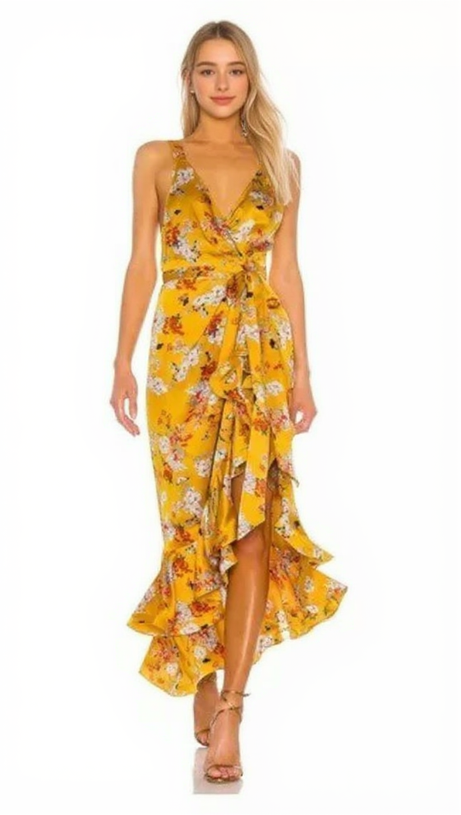 NARCISS MIDI DRESS IN YELLOW