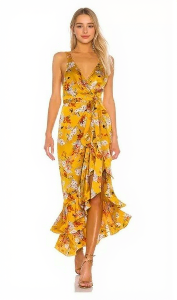 NARCISS MIDI DRESS IN YELLOW
