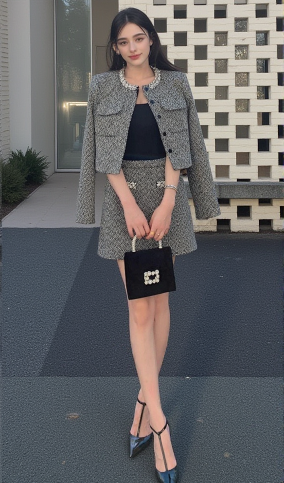 BERYL JACKE MIT STRASSVERZIERUNG IN SCHWARZ