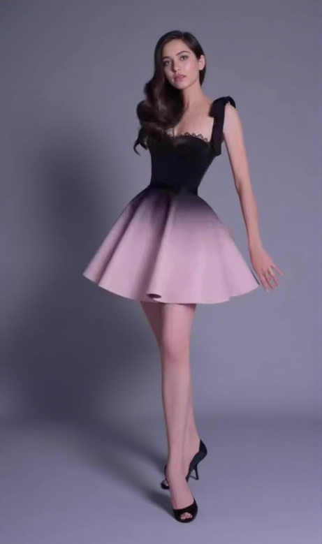 CORA SCHWARZES SAMT-BUSTIER-KORSETT-MINIKLEID AUS RIPPGRAIN