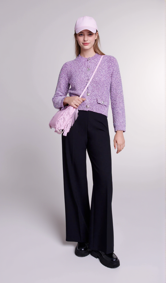 AIIZIE MYPURPLE CARDIGAN IN FUCHSIA PINK - product image