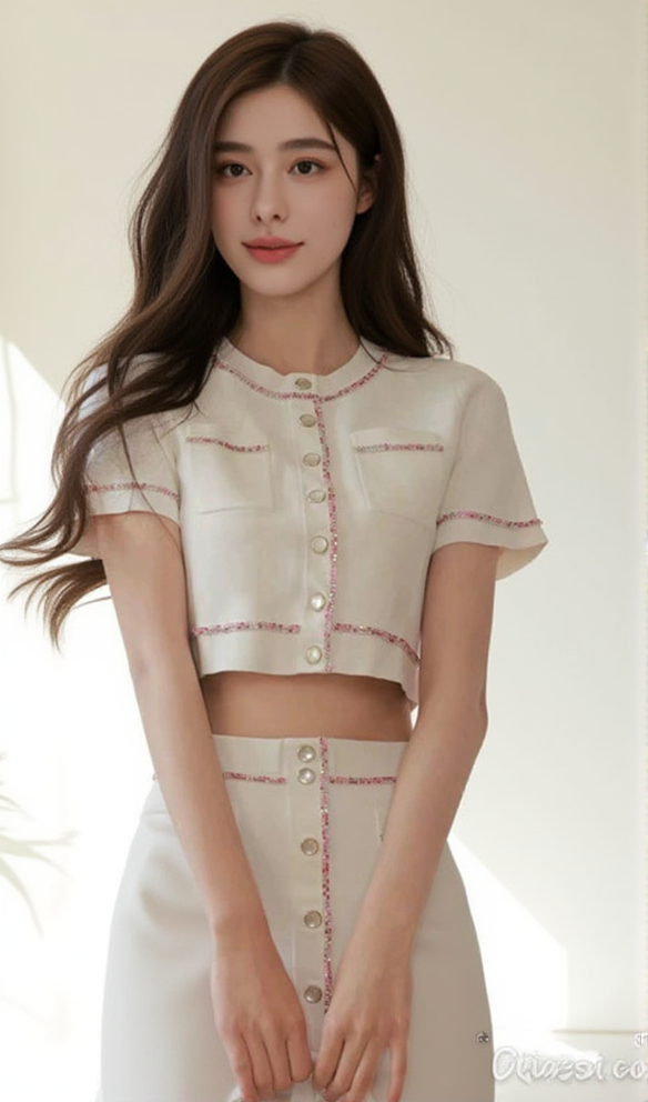 ELISA KNIT MIDI PENCIL SKIRT IN ECRU