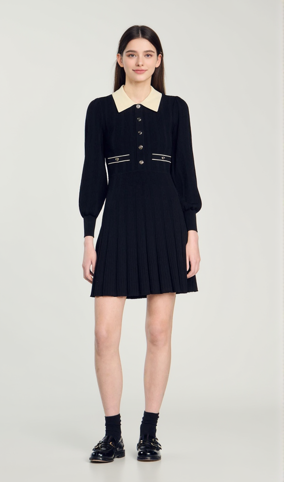 AIIZIE PLEATED KNIT DRESS - product image
