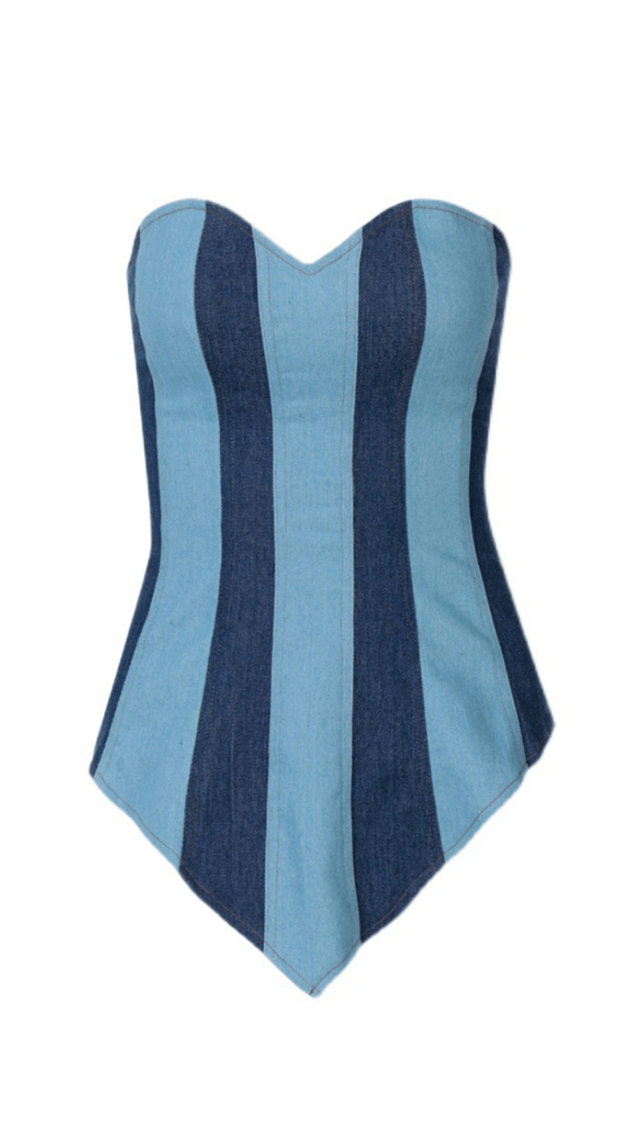 TIE DENIM WRAP CHEST