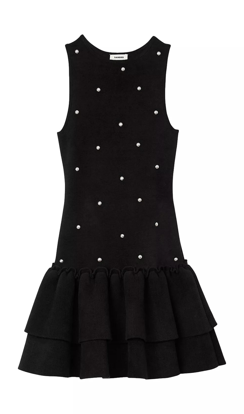 EMMA EMBELLISHED VELVET KNIT DRESS