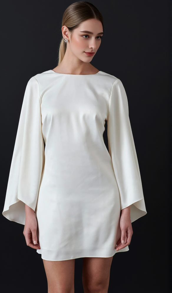 BELL-SLEEVE MINI DRESS