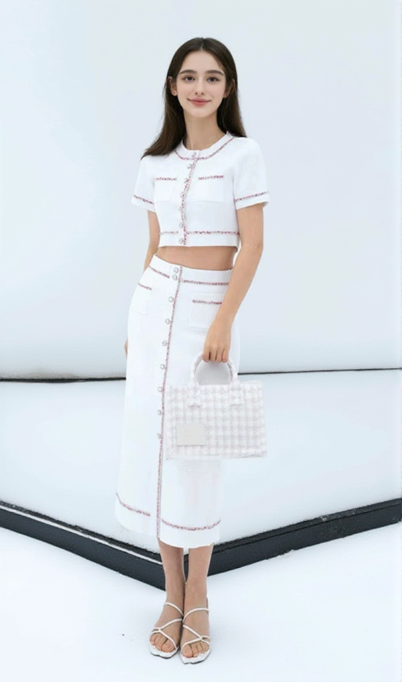 AIIZIE ELSA CROPPED CARDIGAN IN ECRU - product image